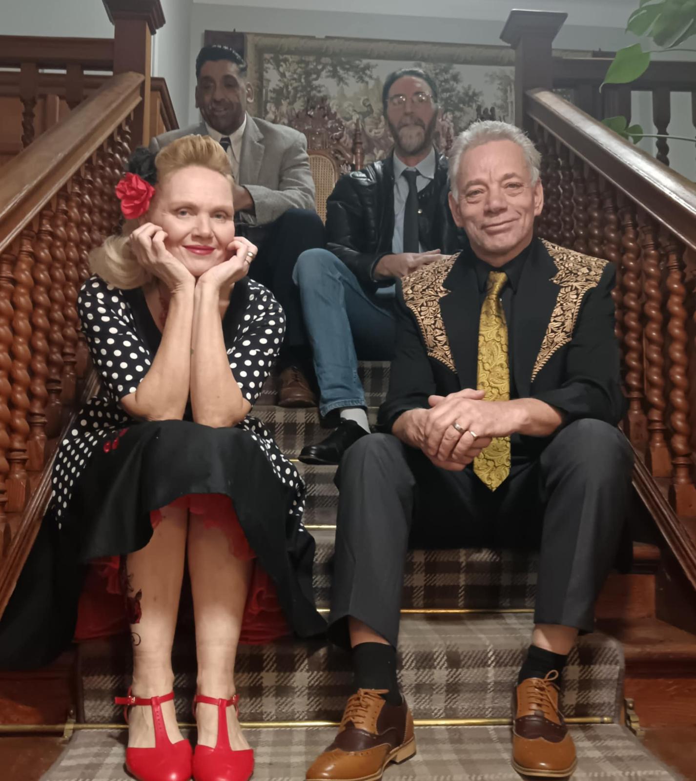 The four members of Plymouth 57’s together on a staircase
