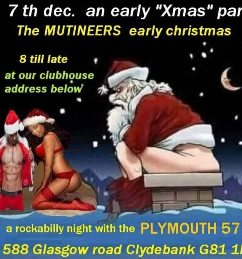 Archived Plymouth 57’s gig poster for Mutineers Motorbike Clubhouse