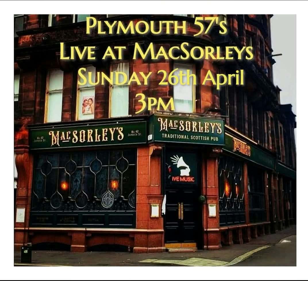 Plymouth 57’s gig poster: MacSorleys