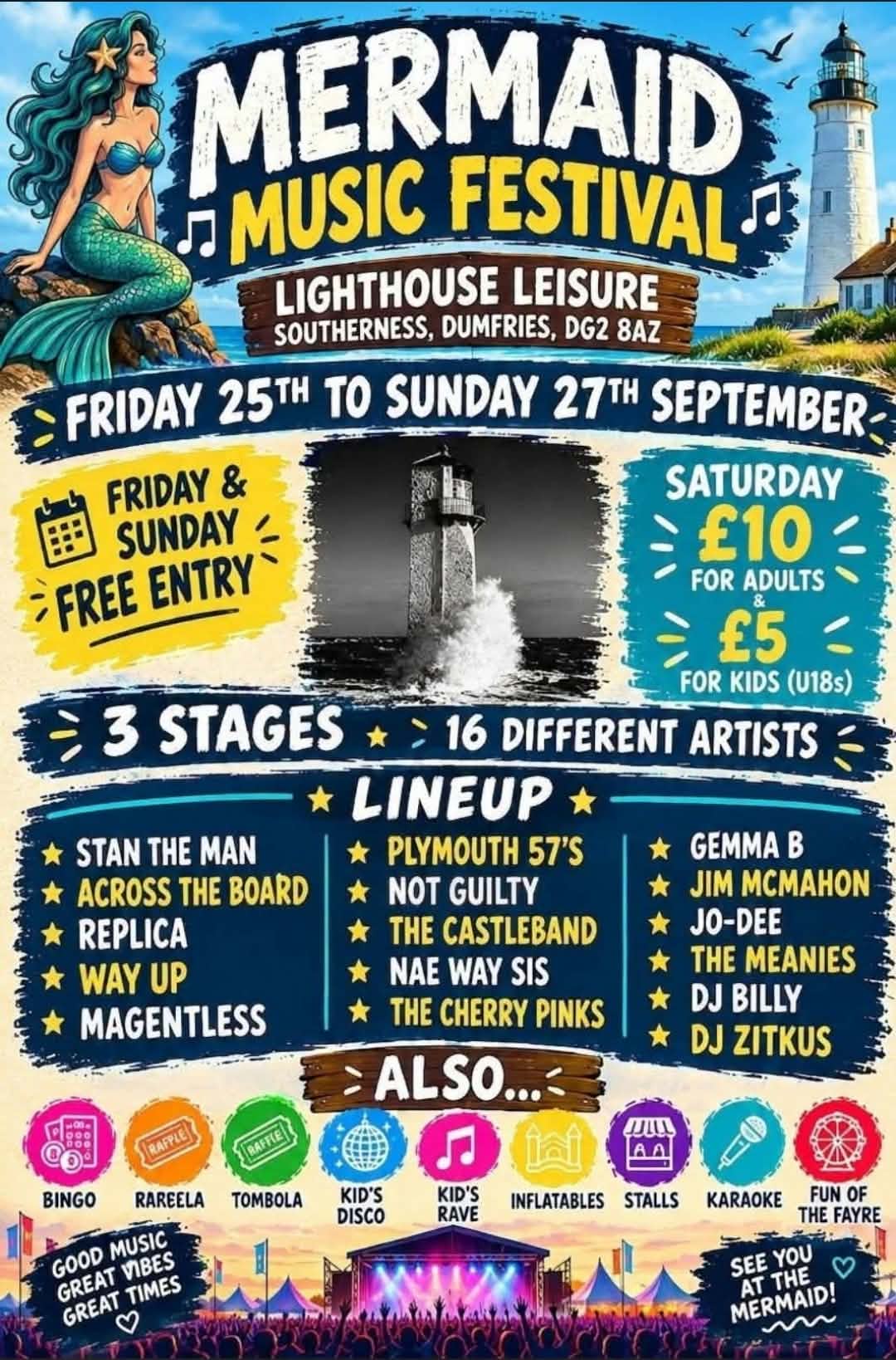 Plymouth 57’s gig poster: Mermaid Music Festival