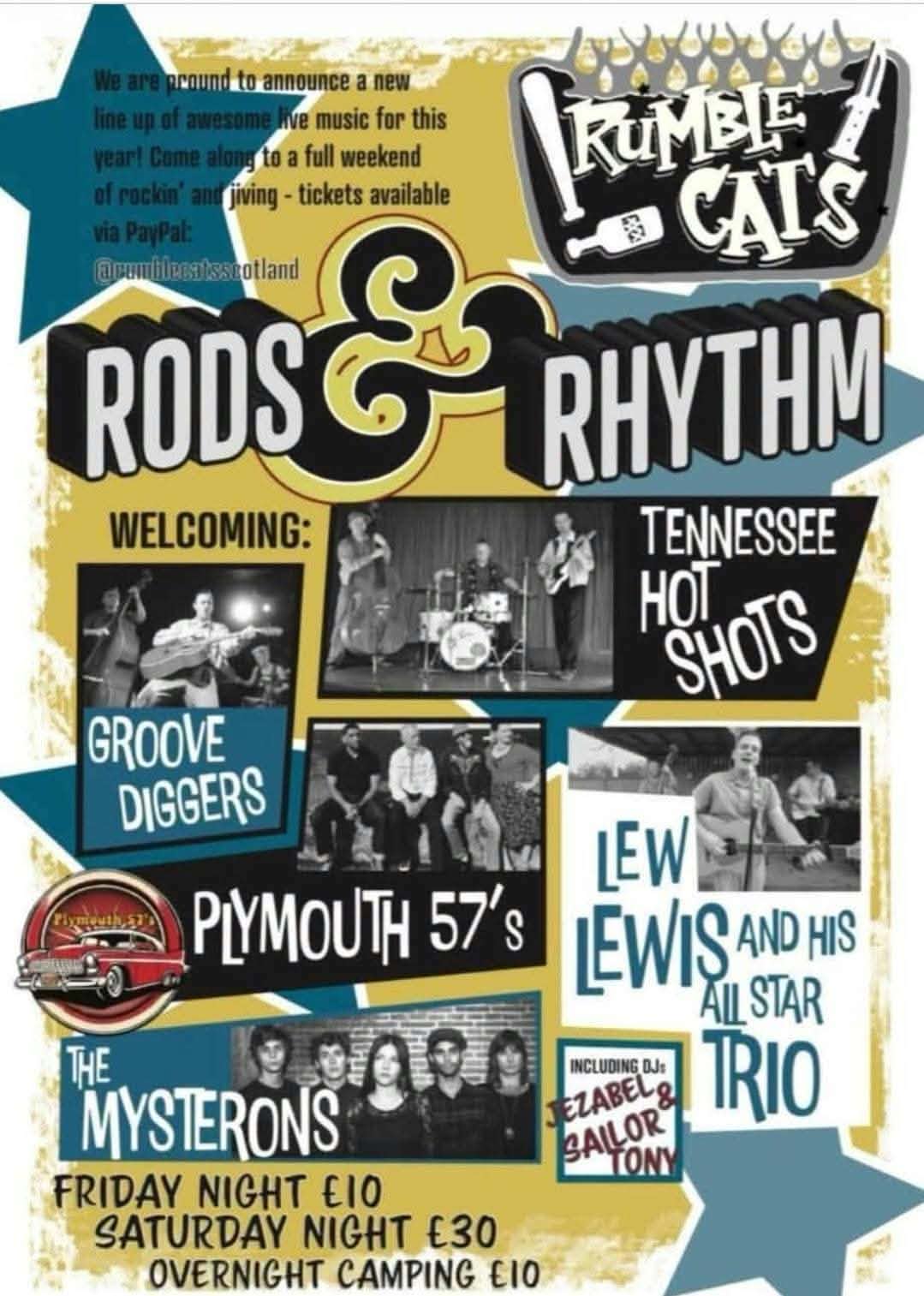 Plymouth 57’s gig poster: Rods and Rhythm