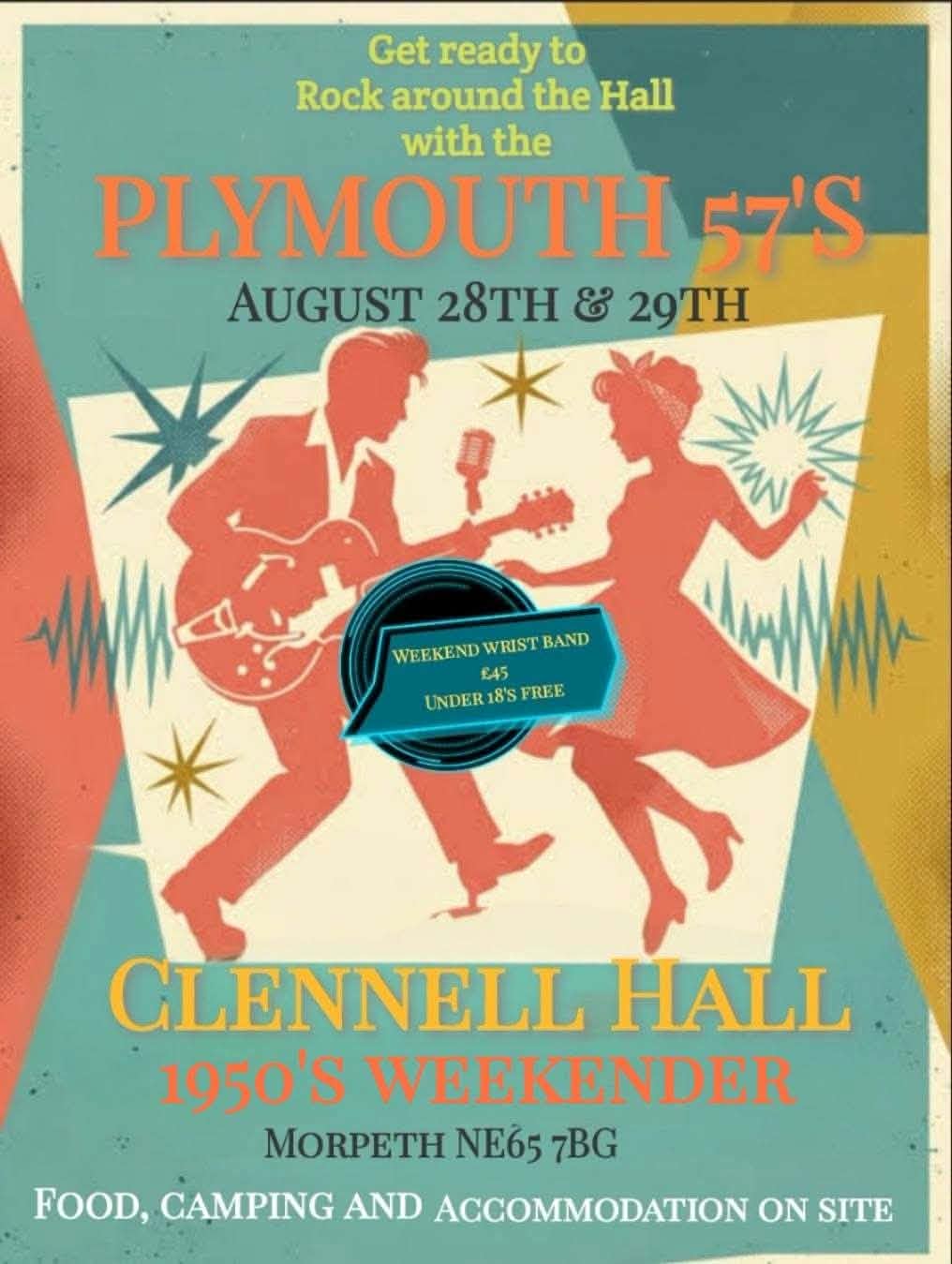 Plymouth 57’s gig poster: Glennell Hall rock around the hall